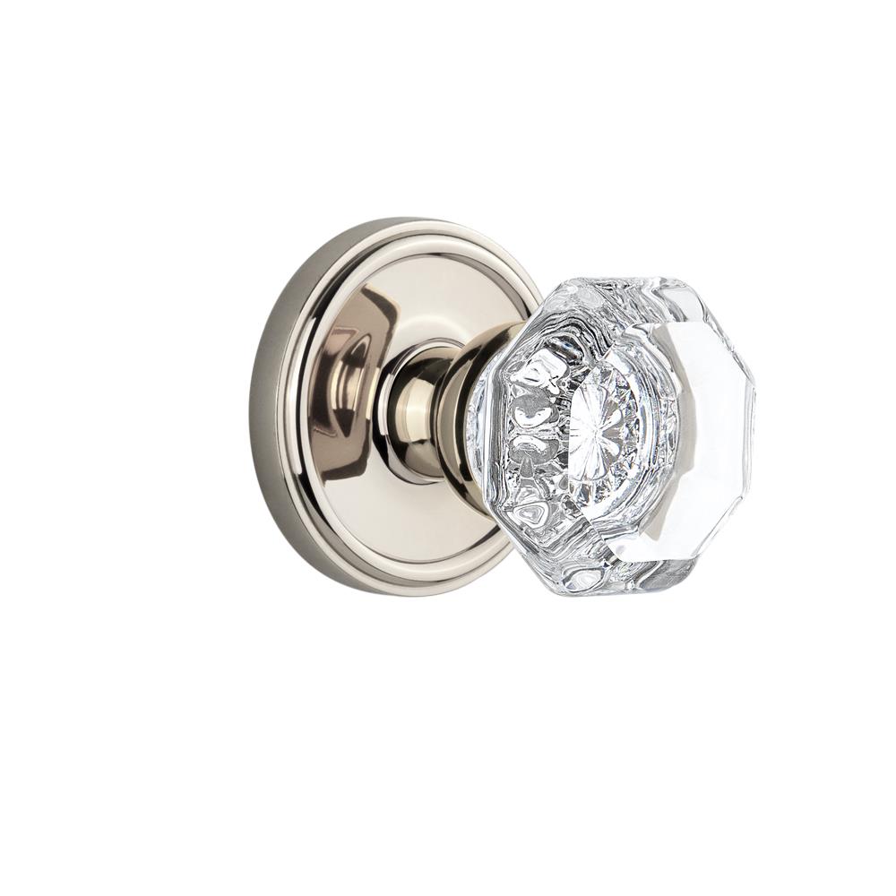 Grandeur by Nostalgic Warehouse GEOCHM Single Dummy Knob Without Keyhole - Georgetown Rosette with Chambord Knob in Polished Nickel
